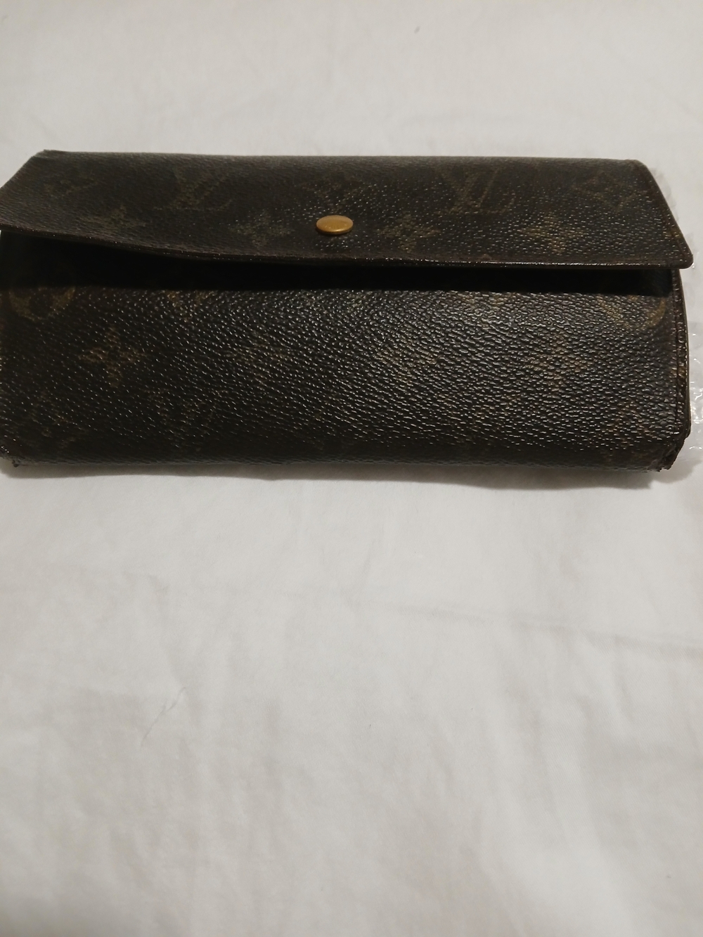 Louis Vuitton Brown Monogram Continental Wallet with Gold Snap